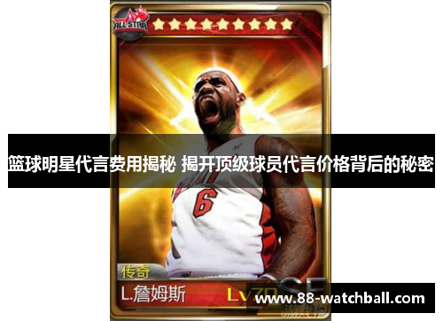 篮球明星代言费用揭秘 揭开顶级球员代言价格背后的秘密